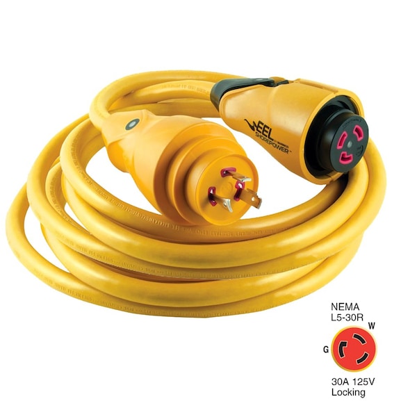 Marinco Marinco CS30-25 EEL 30A 125V Shore Power Cordset - 25' - Yellow CS30-25 - main